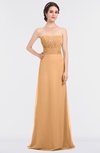 ColsBM Sadie Apricot Elegant A-line Zip up Floor Length Beaded Bridesmaid Dresses