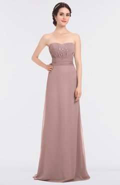 ColsBM Sadie Blush Pink Elegant A-line Zip up Floor Length Beaded Bridesmaid Dresses