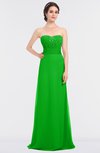 ColsBM Sadie Classic Green Elegant A-line Zip up Floor Length Beaded Bridesmaid Dresses