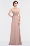 ColsBM Sadie Dusty Rose Elegant A-line Zip up Floor Length Beaded Bridesmaid Dresses