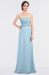 ColsBM Sadie Ice Blue Elegant A-line Zip up Floor Length Beaded Bridesmaid Dresses