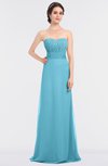 ColsBM Sadie Light Blue Elegant A-line Zip up Floor Length Beaded Bridesmaid Dresses