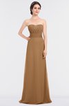 ColsBM Sadie Light Brown Elegant A-line Zip up Floor Length Beaded Bridesmaid Dresses