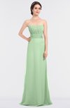 ColsBM Sadie Light Green Elegant A-line Zip up Floor Length Beaded Bridesmaid Dresses