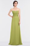 ColsBM Sadie Linden Green Elegant A-line Zip up Floor Length Beaded Bridesmaid Dresses