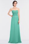 ColsBM Sadie Mint Green Elegant A-line Zip up Floor Length Beaded Bridesmaid Dresses