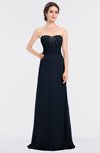 ColsBM Sadie Navy Blue Elegant A-line Zip up Floor Length Beaded Bridesmaid Dresses