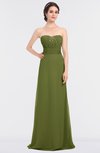 ColsBM Sadie Olive Green Elegant A-line Zip up Floor Length Beaded Bridesmaid Dresses