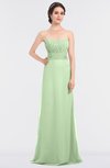 ColsBM Sadie Pale Green Elegant A-line Zip up Floor Length Beaded Bridesmaid Dresses