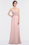 ColsBM Sadie Pastel Pink Elegant A-line Zip up Floor Length Beaded Bridesmaid Dresses