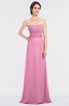 ColsBM Sadie Pink Elegant A-line Zip up Floor Length Beaded Bridesmaid Dresses