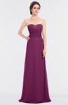 ColsBM Sadie Raspberry Elegant A-line Zip up Floor Length Beaded Bridesmaid Dresses