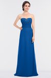 ColsBM Sadie Royal Blue Elegant A-line Zip up Floor Length Beaded Bridesmaid Dresses