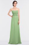 ColsBM Sadie Sage Green Elegant A-line Zip up Floor Length Beaded Bridesmaid Dresses