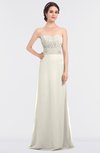 ColsBM Sadie Whisper White Elegant A-line Zip up Floor Length Beaded Bridesmaid Dresses