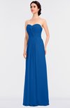 ColsBM Jenna Royal Blue Modern A-line Sleeveless Zip up Ruching Bridesmaid Dresses