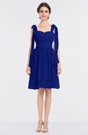 ColsBM Mariam Electric Blue Mature Thick Straps Sleeveless Zip up Knee Length Bridesmaid Dresses