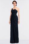 ColsBM Sandra Navy Blue Gorgeous A-line Zip up Floor Length Ruching Bridesmaid Dresses