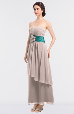 ColsBM Johanna Silver Peony Elegant A-line Sleeveless Zip up Ankle Length Ruching Bridesmaid Dresses