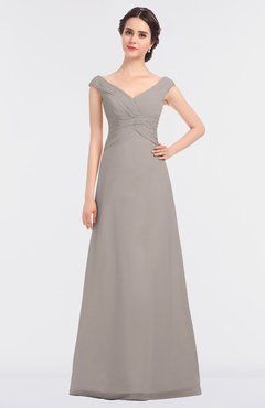 ColsBM Nadia Fawn Elegant A-line Short Sleeve Zip up Floor Length Beaded Bridesmaid Dresses