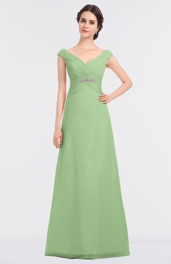 ColsBM Nadia Gleam Elegant A-line Short Sleeve Zip up Floor Length Beaded Bridesmaid Dresses