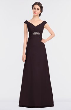 ColsBM Nadia Italian Plum Elegant A-line Short Sleeve Zip up Floor Length Beaded Bridesmaid Dresses