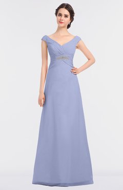 ColsBM Nadia Lavender Elegant A-line Short Sleeve Zip up Floor Length Beaded Bridesmaid Dresses