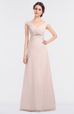 ColsBM Nadia Silver Peony Elegant A-line Short Sleeve Zip up Floor Length Beaded Bridesmaid Dresses