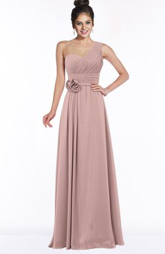 ColsBM Tegan Bridal Rose Modern Sleeveless Zip up Chiffon Floor Length Flower Bridesmaid Dresses