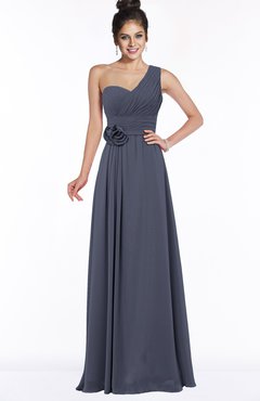 ColsBM Tegan Nightshadow Blue Modern Sleeveless Zip up Chiffon Floor Length Flower Bridesmaid Dresses