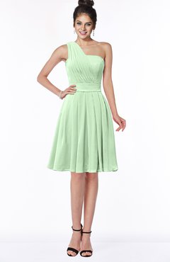 ColsBM Sophia Light Green Cute A-line Sleeveless Chiffon Ruching Bridesmaid Dresses