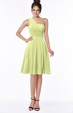 ColsBM Sophia Lime Green Cute A-line Sleeveless Chiffon Ruching Bridesmaid Dresses