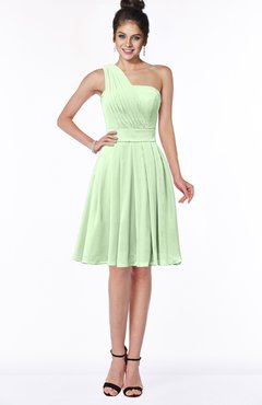 ColsBM Sophia Pale Green Cute A-line Sleeveless Chiffon Ruching Bridesmaid Dresses