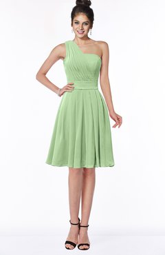 ColsBM Sophia Sage Green Cute A-line Sleeveless Chiffon Ruching Bridesmaid Dresses