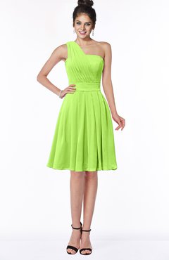 ColsBM Sophia Sharp Green Cute A-line Sleeveless Chiffon Ruching Bridesmaid Dresses