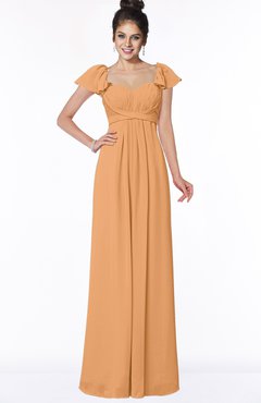 ColsBM Siena Pheasant Modern A-line Wide Square Short Sleeve Zip up Pleated Bridesmaid Dresses