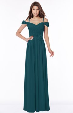 ColsBM Kate Blue Green Luxury V-neck Short Sleeve Zip up Chiffon Bridesmaid Dresses