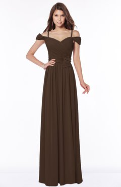ColsBM Kate Copper Luxury V-neck Short Sleeve Zip up Chiffon Bridesmaid Dresses