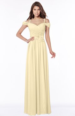 ColsBM Kate Cornhusk Luxury V-neck Short Sleeve Zip up Chiffon Bridesmaid Dresses