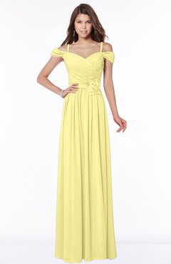 ColsBM Kate Daffodil Luxury V-neck Short Sleeve Zip up Chiffon Bridesmaid Dresses
