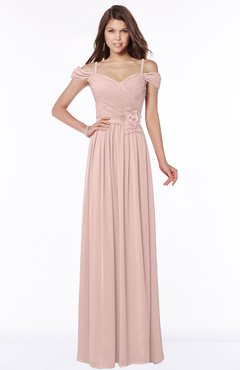 ColsBM Kate Dusty Rose Luxury V-neck Short Sleeve Zip up Chiffon Bridesmaid Dresses