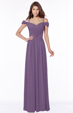 ColsBM Kate Eggplant Luxury V-neck Short Sleeve Zip up Chiffon Bridesmaid Dresses