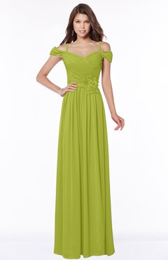 ColsBM Kate Green Oasis Luxury V-neck Short Sleeve Zip up Chiffon Bridesmaid Dresses