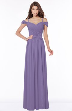 ColsBM Kate Lilac Luxury V-neck Short Sleeve Zip up Chiffon Bridesmaid Dresses