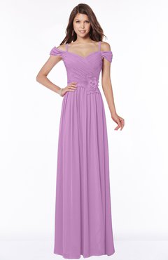 ColsBM Kate Orchid Luxury V-neck Short Sleeve Zip up Chiffon Bridesmaid Dresses
