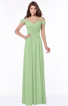 ColsBM Kate Sage Green Luxury V-neck Short Sleeve Zip up Chiffon Bridesmaid Dresses
