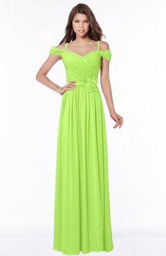 ColsBM Kate Sharp Green Luxury V-neck Short Sleeve Zip up Chiffon Bridesmaid Dresses