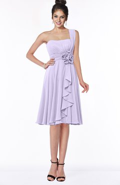 ColsBM Phoebe Pastel Lilac Glamorous Bateau Sleeveless Zip up Chiffon Knee Length Bridesmaid Dresses