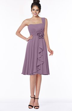 ColsBM Phoebe Valerian Glamorous Bateau Sleeveless Zip up Chiffon Knee Length Bridesmaid Dresses