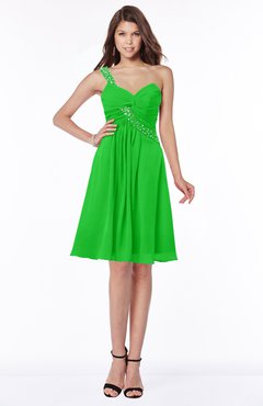 ColsBM Angeline Classic Green Gorgeous A-line Half Backless Chiffon Beaded Bridesmaid Dresses